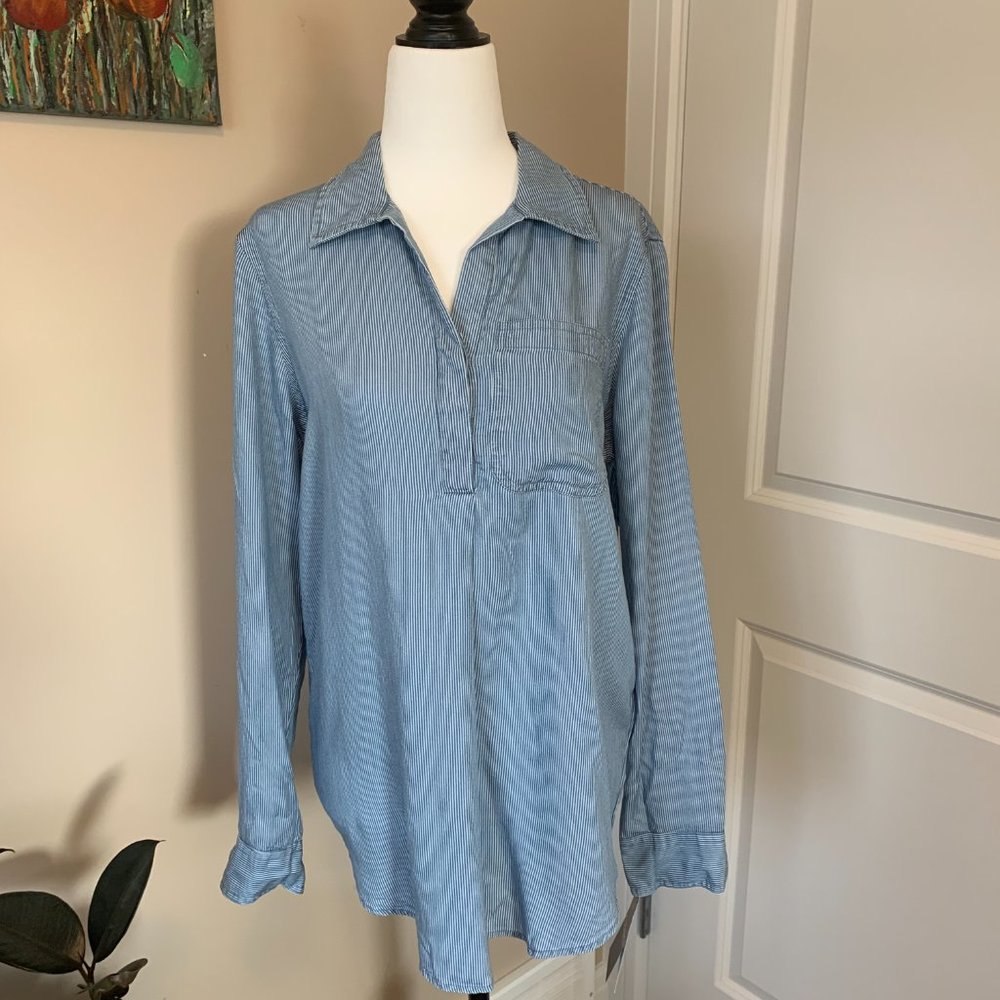 NWT Chaps Striped Shirt, Small